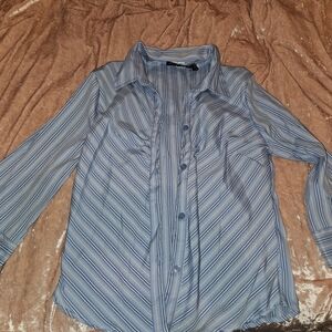 Striped Blue Blouse